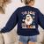 Groovy Halloween Trick Or Teach Retro Floral Ghost Teacher Women's Sweatshirt Back Print Navy Groovy Halloween Trick Or Teach Retro Floral Ghost Teacher Women's Sweatshirt Back Print Navy