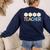 Groovy Teacher Cute Daisy Flower Retro Back To School Women's Sweatshirt Back Print Navy Groovy Teacher Cute Daisy Flower Retro Back To School Women's Sweatshirt Back Print Navy