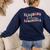 Groovy Teaching Future Engineers Teacher Engineering School Men Women Women's Sweatshirt Back Print Navy