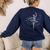 Halloween Ballet Mummy Ballerina Spooky Dance Teacher Women Women's Sweatshirt Back Print Navy