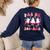 Halloween Dance Teacher Pas De Boo-Ree Ghost Ballet Dancer Women's Sweatshirt Back Print Navy