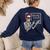 Halloween Math Teacher Skeleton Six Seven Meme Brainrot Women's Sweatshirt Back Print Navy