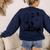 Halloween Music Note Clefs Spooky Ghost For Music Teacher Women's Sweatshirt Back Print Navy Halloween Music Note Clefs Spooky Ghost For Music Teacher Women's Sweatshirt Back Print Navy