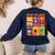 Halloween Spooky Syllable Types Teacher Educational Women's Sweatshirt Back Print Navy