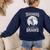 Halloween Teacher Tshirts Zombie Teachers Love Brains Women's Sweatshirt Back Print Navy