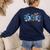 Hanukkah Leopard Plaid Teacher Chanukah Jewish Women Men Women's Sweatshirt Back Print Navy Hanukkah Leopard Plaid Teacher Chanukah Jewish Women Men Women's Sweatshirt Back Print Navy