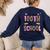 Happy 100th Day Of School Leopard Print Teacher Student Kids Women's Sweatshirt Back Print Navy Happy 100th Day Of School Leopard Print Teacher Student Kids Women's Sweatshirt Back Print Navy