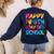 Happy 100th Day Of School Teacher Student 100 Days Tie Dye Men Women Kids Women's Sweatshirt Back Print Navy Happy 100th Day Of School Teacher Student 100 Days Tie Dye Men Women Kids Women's Sweatshirt Back Print Navy