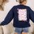 Happy Dot Day Bow Coquette For Teacher Girls Women's Sweatshirt Back Print Navy