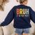 Happy Friyay Teacher Shirt Cute Teacher Fashion Bruh Fri-Yay Women's Sweatshirt Back Print Navy