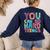 You Can Do Hard Things School Student Teachers Women's Sweatshirt Back Print Navy You Can Do Hard Things School Student Teachers Women's Sweatshirt Back Print Navy