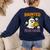 Haunted By Fractions Math Halloween Teacher Women's Sweatshirt Back Print Navy