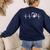 Heartbeat Dog Paw Women's Sweatshirt Back Print Navy