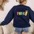 Hello Pre-K Team Preschool Teacher Kids Back To School Women's Sweatshirt Back Print Navy