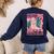 Howdy Fourth Grade Western 4th Grade Teacher Cowboy Cowgirl Women's Sweatshirt Back Print Navy