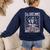 I'Ll Just Wait Until It's Quiet Skeleton Coffee Teacher Women's Sweatshirt Back Print Navy