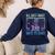 I'Ll Just Wait Until It's Quiet Skeleton Messy Bun Teacher Women's Sweatshirt Back Print Navy