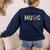It's A Good Day To Make Music Musician Music Teacher Women's Sweatshirt Back Print Navy