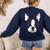Kids Boston Terrier Dog For Women And Girls Women's Sweatshirt Back Print Navy