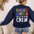 Kindergarten Crew Shirt Kinder Crew Teacher Boy Girl Women's Sweatshirt Back Print Navy Kindergarten Crew Shirt Kinder Crew Teacher Boy Girl Women's Sweatshirt Back Print Navy