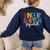 Kindergarten Squad Team Crew Teacher Back To School Women's Sweatshirt Back Print Navy