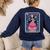 La Maestra Halloween Mexican Bingo Card Teacher Lottery Card Women's Sweatshirt Back Print Navy