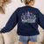 Learn Grow Bloom Wildflowers Appreciation Montessori Teacher Women's Sweatshirt Back Print Navy