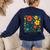 Leer Es Poder Cute Floral Boho Spanish Teacher Reading Women's Sweatshirt Back Print Navy Leer Es Poder Cute Floral Boho Spanish Teacher Reading Women's Sweatshirt Back Print Navy