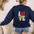 Let All That You Do Be Done In Love Christian Teacher Women's Sweatshirt Back Print Navy