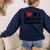 I Love My English Teacher Heart English Language Teachers For Men Women Kids Women's Sweatshirt Back Print Navy