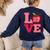 Love Kindergarten Cute Apple School Teacher Women's Sweatshirt Back Print Navy Love Kindergarten Cute Apple School Teacher Women's Sweatshirt Back Print Navy