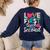 Love Them First Teach Them Second Teacher Student Love Quote Women's Sweatshirt Back Print Navy