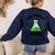 Mad Scientist Science Teacher Halloween Costume Teen Girls Women's Sweatshirt Back Print Navy