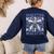 Maestra El Salvador Coquette Bow Hispanic Spanish Teacher Women's Sweatshirt Back Print Navy
