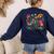 Maestra Flowers Spanish Teacher Cinco De Mayo Women's Sweatshirt Back Print Navy Maestra Flowers Spanish Teacher Cinco De Mayo Women's Sweatshirt Back Print Navy
