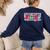 Maestra Teacher Spanish Back To School First Day Of School Women's Sweatshirt Back Print Navy