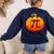 Math Teacher Halloween Costume Pumpkin Pi Pun Pie Men Women's Sweatshirt Back Print Navy