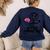 Nerdy Hey You Dropped This Brain Math Teacher Women's Sweatshirt Back Print Navy