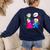 Nerdy Pythagoras Fighting Over C Squared Math Teacher Women's Sweatshirt Back Print Navy