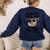 Newtons First Law Physics Jokes Science Teacher Women's Sweatshirt Back Print Navy