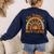 One Thankful Math Teacher Thanksgiving Autumn Fall Rainbow Women's Sweatshirt Back Print Navy