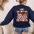 One Thankful Teacher Fall Leaves Thanksgiving Retro Women's Sweatshirt Back Print Navy One Thankful Teacher Fall Leaves Thanksgiving Retro Women's Sweatshirt Back Print Navy