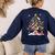 Paintbrush Christmas Tree Decor Xmas For Artist Art Teacher For Men Women Women's Sweatshirt Back Print Navy