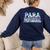 Paraprofessional Groovy Back To School Cute Teachers Women Women's Sweatshirt Back Print Navy