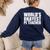 PE Teacher Women's Sweatshirt Back Print Navy PE Teacher Women's Sweatshirt Back Print Navy