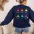 Periodic Elements Chemistry Lovers Science Teacher Women's Sweatshirt Back Print Navy