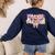 Physical Education Halloween Bow Checkered Teacher Ghost PE Women's Sweatshirt Back Print Navy Physical Education Halloween Bow Checkered Teacher Ghost PE Women's Sweatshirt Back Print Navy