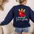Pretend I'm A Pirate Teacher Apple Talk Like A Pirate Day Men Women Kids Women's Sweatshirt Back Print Navy