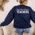 Real Men Marry Teachers Women's Sweatshirt Back Print Navy Real Men Marry Teachers Women's Sweatshirt Back Print Navy