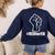 Red For Ed Teacher Fist North Carolina RedforEd Shirts Women's Sweatshirt Back Print Navy